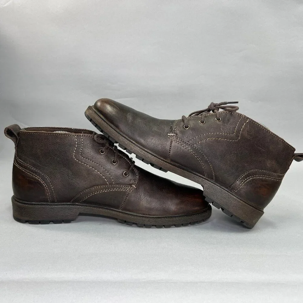 Dockers Chukka Boots Men's‎ Size 10.5 Brown Leather Waterproof Casual Shoes